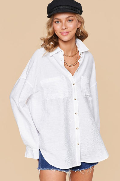 Lilly Button Down - White